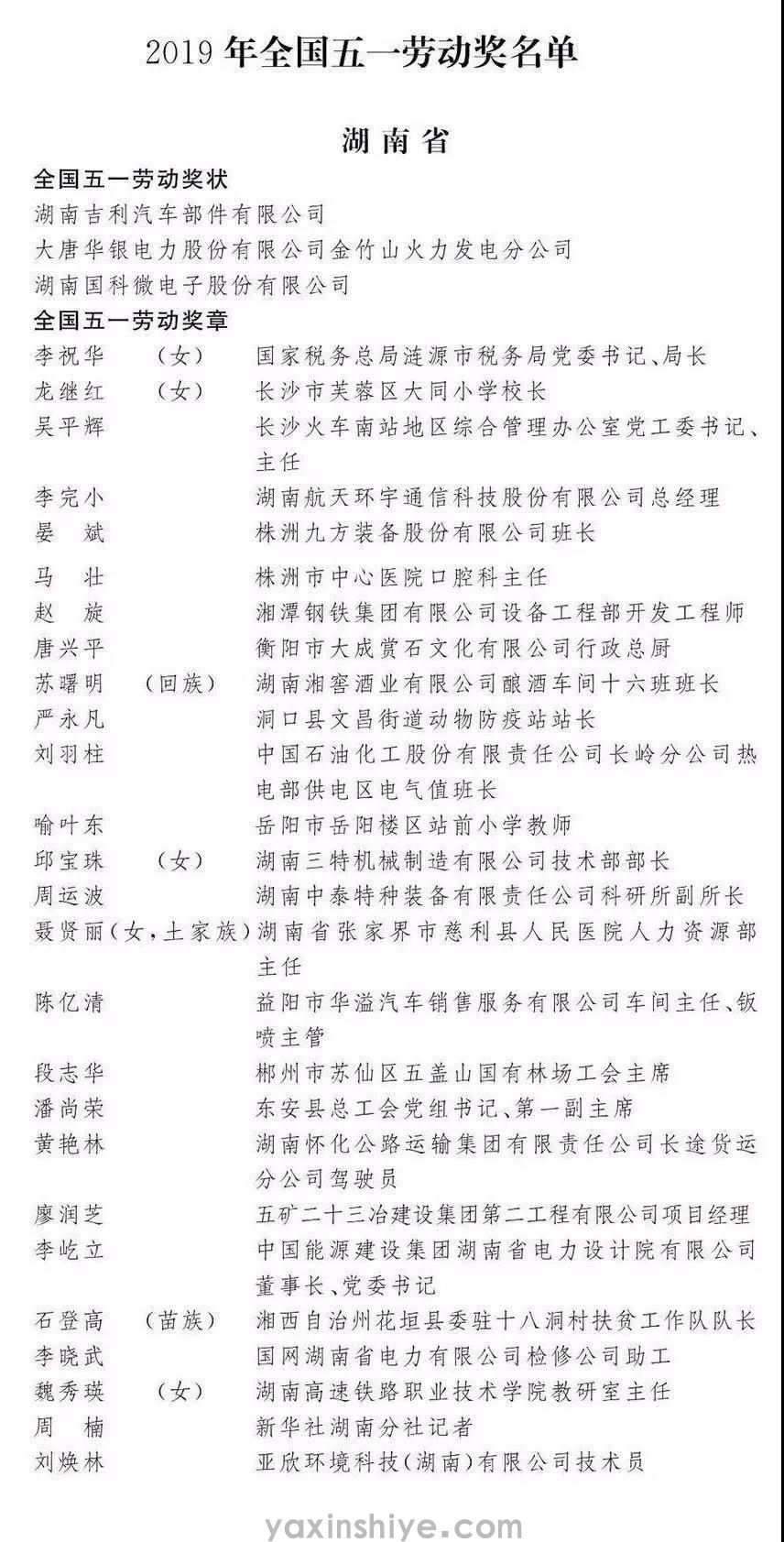 喜訊丨亞欣劉煥林榮獲“2019年全國(guó)五一勞動(dòng)獎(jiǎng)?wù)隆?(圖1) 喜訊丨亞欣劉煥林榮獲“2019年全國(guó)五一勞動(dòng)獎(jiǎng)?wù)隆?(圖1)